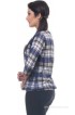 Lynda Casual 3/4 Sleeve Checkered Women's Top Lynda Casual 3/4 Sleeve Checkered Women's Top